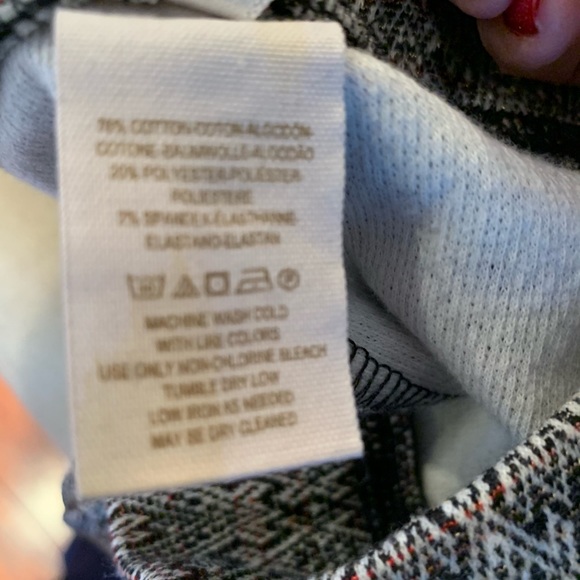 Free People Skinny Stretch Pants Black/White EUC - Picture 6 of 6